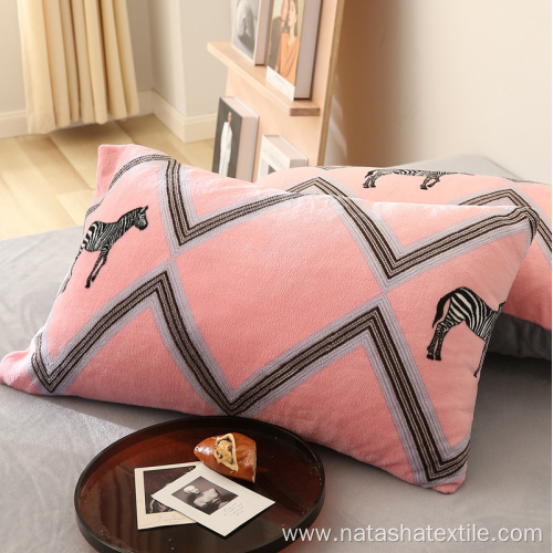 Cute cartoon printing velvet polyester home bedding sets
